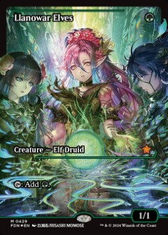 Llanowar Elves Foundations Japan Showcase Art